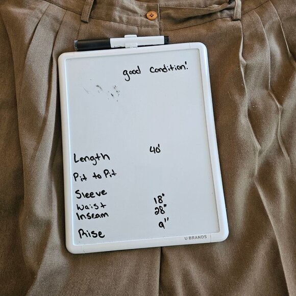 Vintage Spiegel For You Dress Pants Womens 20 36x28 Brown Tweed Office Bottoms - Picture 7 of 9